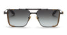 Ottica Mondello Roma - Akoni - AKS-203E-58 - HERA - BLACK / GOLD - Acetate, titanium - shape Squared - Black, gold - EYEWEAR - SUNGLASSES - Uomo,Men - lens Gradient grey - Made In Japan