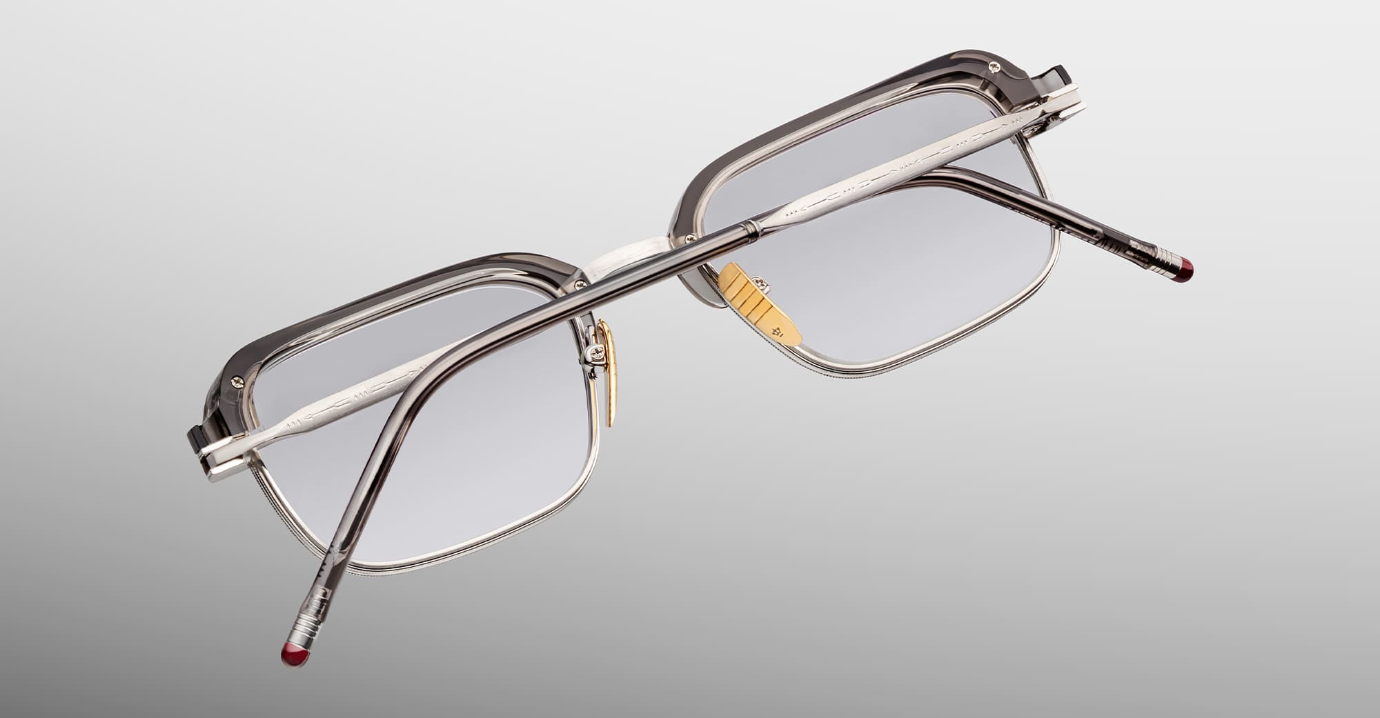 Ottica Mondello Roma - Jacques Marie Mage - JMMCMRX-4E - COMANCHE - TEMPEST RX - Titanium - shape Rectangular - Silver - EYEWEAR - EYEGLASSES - Unisex,Uomo,Donna,Women,Men - lens Clear - Made In Japan
