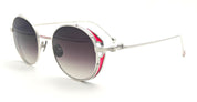 Ottica Mondello Roma - Matsuda - M3152.SG.PW.48 - M3152 - PALLADIUM WHITE / GREY GRADIENT - Titanium - shape Round - Palladium - EYEWEAR - SUNGLASSES - Unisex,Uomo,Donna,Women,Men - lens Gradient grey - Made In Japan