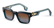 Ottica Mondello Roma - T HENRI - ELAU2 - ELVA - DEEP BLUE II - Acetate - shape Squared - blue - EYEWEAR - SUNGLASSES - Unisex,Uomo,Donna,Women,Men - lens Gradient brown - Made In Japan