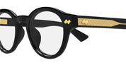 Ottica Mondello Roma - Bottega Veneta - BV1444OA-001 - BV1444OA-001 - BLACK RX - ASIAN FIT - Acetate - shape Panto - Black - EYEWEAR - EYEGLASSES - Donna,Women - lens Clear - Made In Japan
