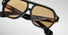 Ottica Mondello Roma - Jacques Marie Mage - JMMWD-17L - LAST FRONTIER VI - WILDHORSE- FALCON - Acetate - shape Navigator - Black - EYEWEAR - SUNGLASSES - Uomo,Men - lens yellow - Made In Japan