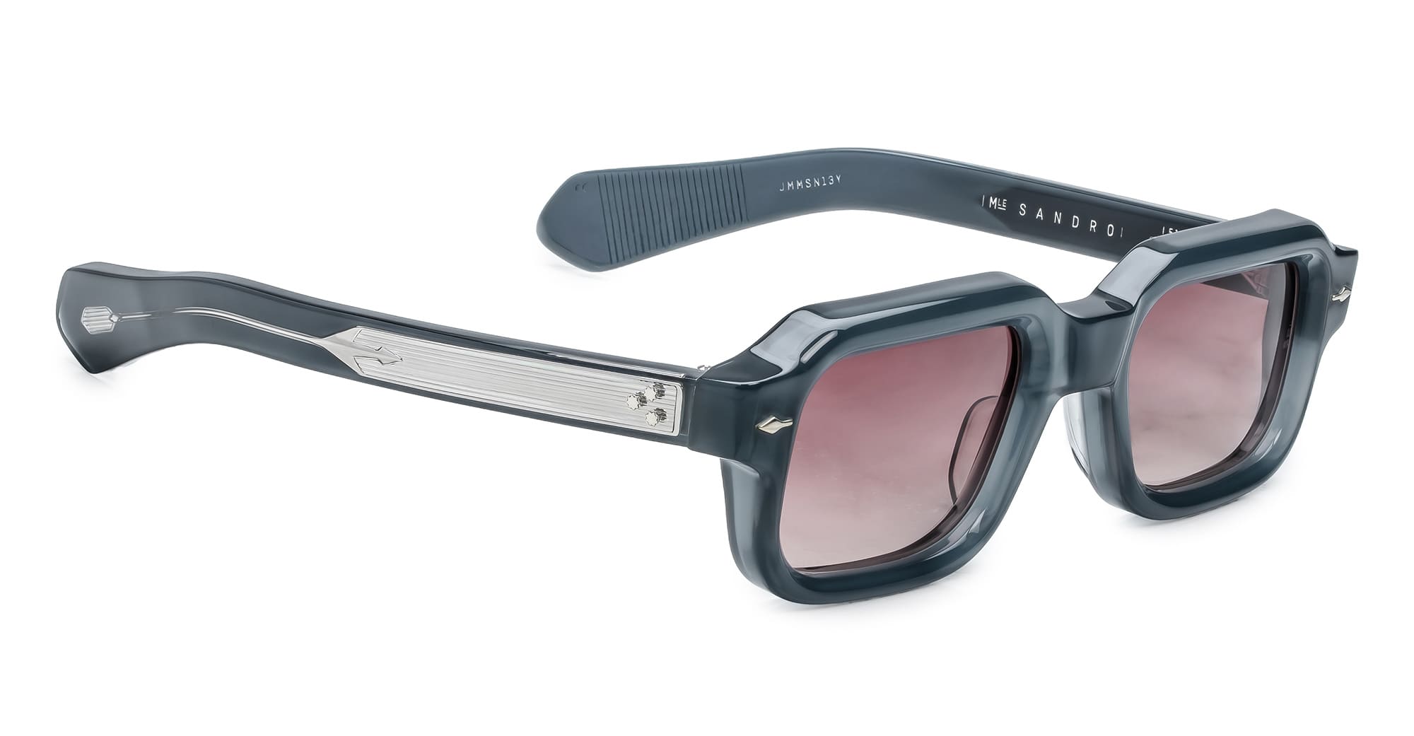 Ottica Mondello Roma - Jacques Marie Mage - JMMSN-13Y - SANDRO - MINK - Acetate - shape Rectangular - grey - EYEWEAR - SUNGLASSES - Unisex,Uomo,Donna,Women,Men - lens Gradient pink - Made In Japan