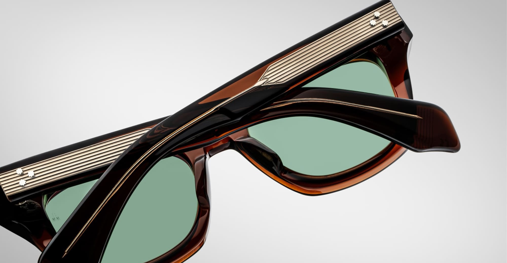 Ottica Mondello Roma - Jacques Marie Mage - JMMDE-13W - DEALAN - ZOLTAR - Acetate - shape Squared - brown - EYEWEAR - SUNGLASSES - Unisex,Uomo,Donna,Women,Men - lens Green - Made In Japan