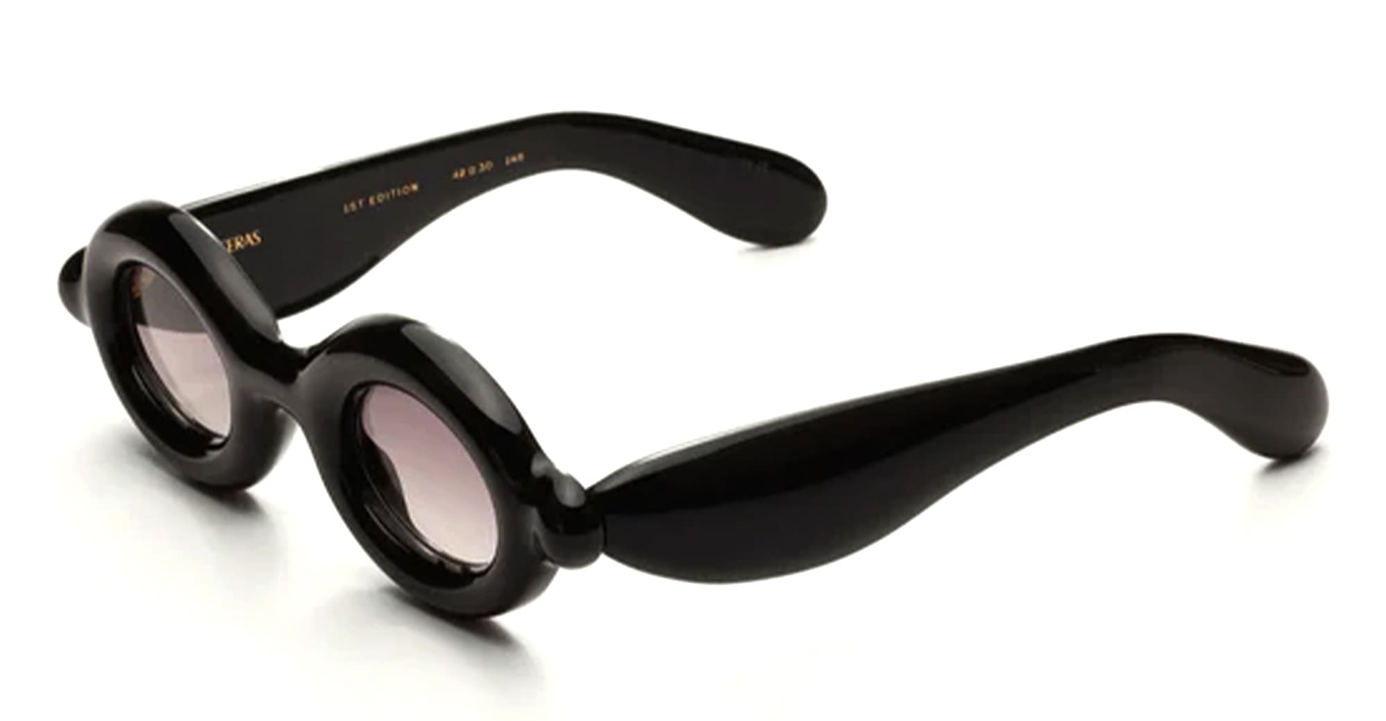 Ottica Mondello Roma - Paloceras - DB-RX - PEBBLE - Double Black RX - Acetate - shape Oval - Black - EYEWEAR - SUNGLASSES - Unisex,Uomo,Donna,Women,Men - lens Gradient grey - Made In China