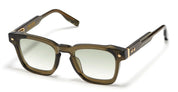 Ottica Mondello Roma - John Dalia - P16-C163-52 - PROJECT 16 (52) -  C163 Olive Translucid / Gold - Acetate - shape Squared - green, gold - EYEWEAR - SUNGLASSES - Unisex,Uomo,Donna,Women,Men - lens Gradient green - Made In France