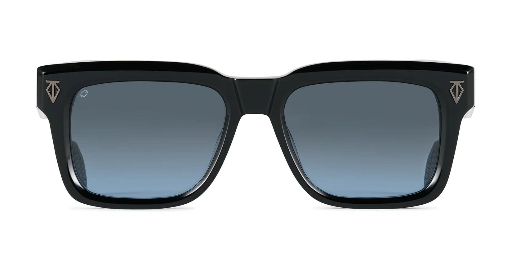 Ottica Mondello Roma - T HENRI - HAN - H1 - INFINITY - Acetate - shape Squared - Black - EYEWEAR - SUNGLASSES - Unisex,Uomo,Donna,Women,Men - lens Gradient blue - Made In Japan
