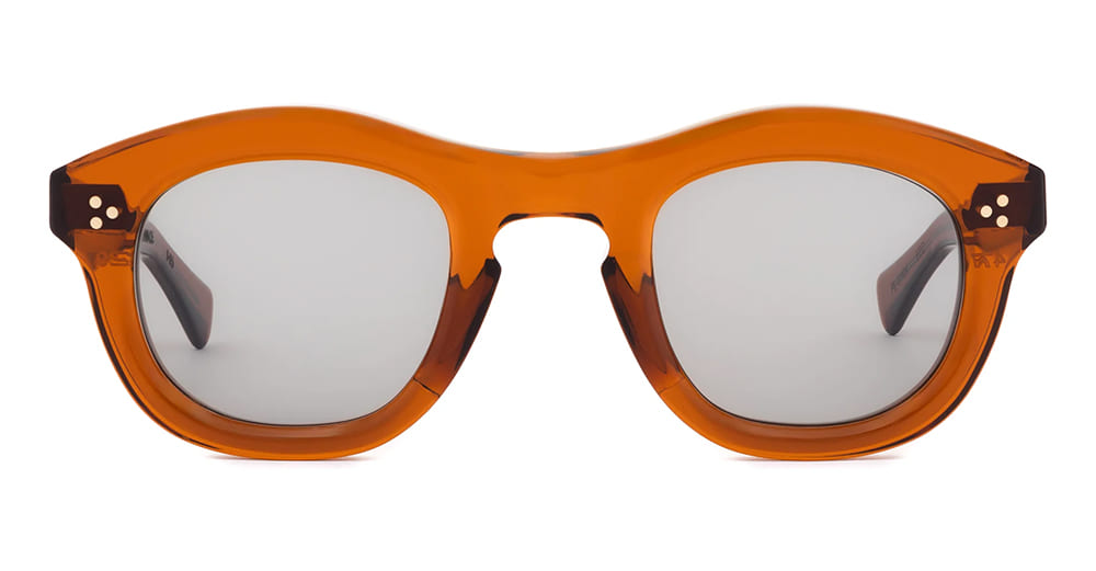 Ottica Mondello Roma - Max Pittion - MXPL-016H  - LE CAGOT - FRENCH BEER DARK / LIGHT GREY LENS - Acetate - shape Round - light grey - EYEWEAR - SUNGLASSES - Unisex,Uomo,Donna,Women,Men - lens light grey - Made In Japan