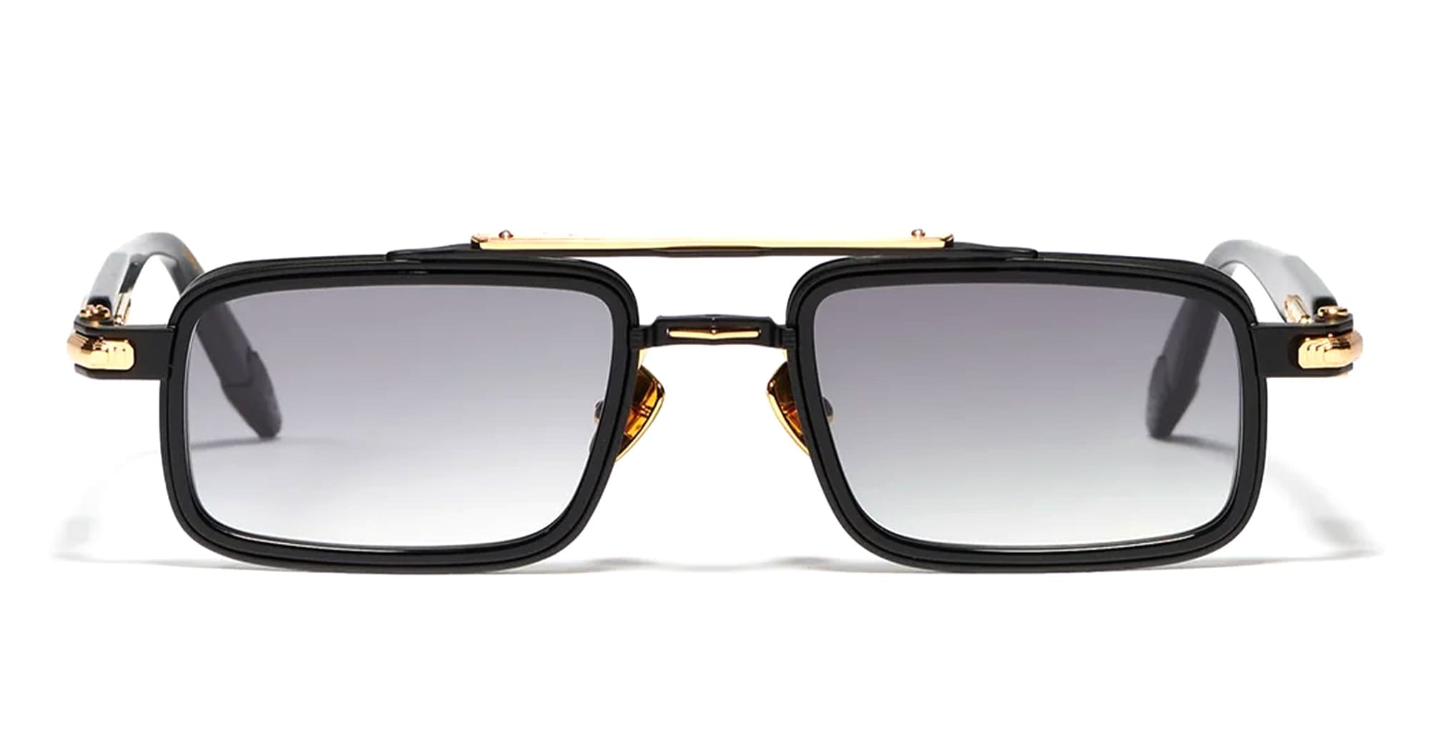 Ottica Mondello Roma - John Dalia - DANE-C302 - DANE - C302 - Shiny Black - Carbon Effect / Gold - titanium, acetate - shape Rectangular - Black, gold - EYEWEAR - SUNGLASSES - Unisex,Uomo,Donna,Women,Men - lens Gradient grey - Made In France