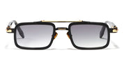 Ottica Mondello Roma - John Dalia - DANE-C302 - DANE - C302 - Shiny Black - Carbon Effect / Gold - titanium, acetate - shape Rectangular - Black, gold - EYEWEAR - SUNGLASSES - Unisex,Uomo,Donna,Women,Men - lens Gradient grey - Made In France