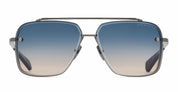 Ottica Mondello Roma - DITA - DTS121-62-06 - MACH-SIX - ANTIQUE SILVER / RAW TITANIUM - Titanium - shape Aviator - Silver - EYEWEAR - SUNGLASSES - Unisex,Uomo,Donna,Women,Men - lens Gradient blue - Made In Japan