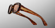 Ottica Mondello Roma - Jacques Marie Mage - JMMKT-18P - ANN - BOURBON - Acetate - shape Oval - Havana - EYEWEAR - SUNGLASSES - Unisex,Uomo,Donna,Women,Men - lens Brown - Made In Japan