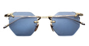 Ottica Mondello Roma - Jacques Marie Mage - JMMEO-19H - EL DORADO - CIEL - beta titanium - shape Octagonal - Gold - EYEWEAR - SUNGLASSES - Unisex,Uomo,Donna,Women,Men - lens Blue - Made In Japan