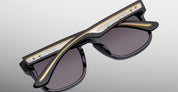 Ottica Mondello Roma - Jacques Marie Mage - JMMWY-6P - WESLEY - BLOODSTONE - Acetate - shape Squared - Black - EYEWEAR - SUNGLASSES - Unisex,Uomo,Donna,Women,Men - lens Grey - Made In Japan