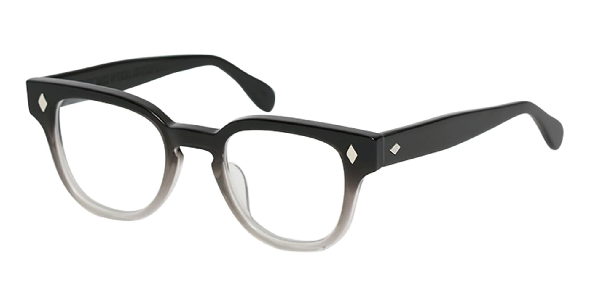 Ottica Mondello Roma - Julius Tart - JTPL-007B - BRYAN 46X22 - BLACK CLEAR FADE RX - Acetate - shape Panto - Black - EYEWEAR - SUNGLASSES - Unisex,Uomo,Donna,Women,Men - lens Clear - Made In Japan