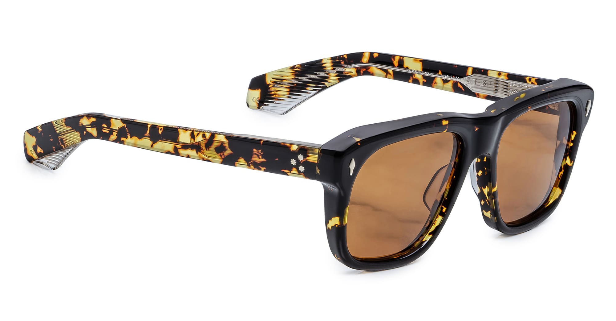 Ottica Mondello Roma - Jacques Marie Mage - JMMYV-H14 - YVES - TOKYO - Acetate - shape Squared - Tortoise - EYEWEAR - SUNGLASSES - Unisex,Uomo,Donna,Women,Men - lens orange - Made In Japan
