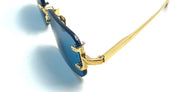 Ottica Mondello Roma - LINDA FARROW - LFL1131AC14SUN - TAYLOR - YELLOW GOLD - Titanium - shape Rectangular - Gold - EYEWEAR - SUNGLASSES - Donna,Women - lens  - Made In Japan