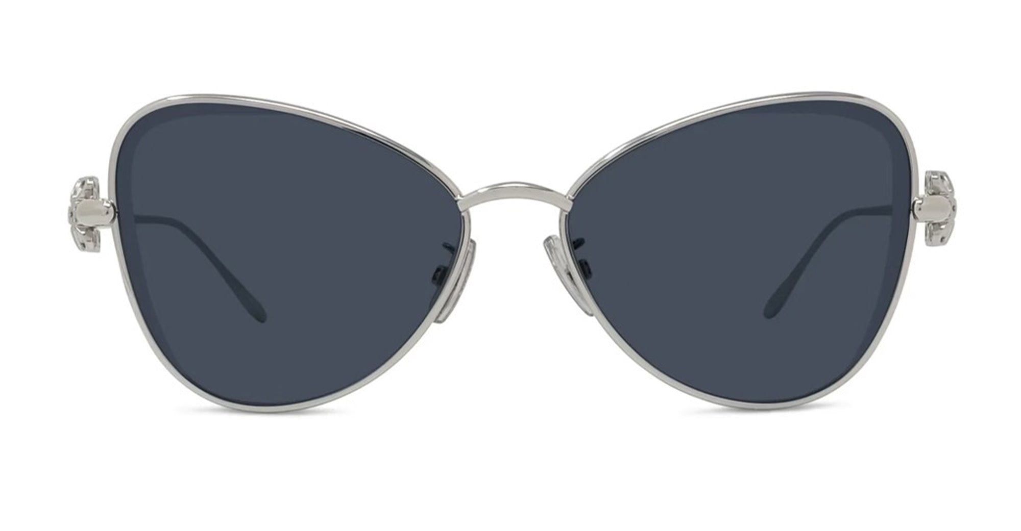 Ottica Mondello Roma - Loewe - LW40208U5716V - ANAGRAM SILVER METAL BUTTERFLY SUNGLASSES - Metal - shape Butterfly - Silver - EYEWEAR - SUNGLASSES - Donna,Women - lens Blue - Made In Italy