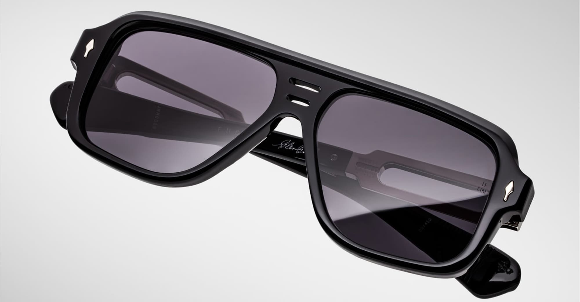 Ottica Mondello Roma - Jacques Marie Mage - JMMGG-88 - FUGUE - BLACK - Acetate, titanium - shape Navigator - Black - EYEWEAR - SUNGLASSES - Uomo,Men - lens jet black - Made In Japan