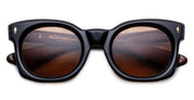 Ottica Mondello Roma - Jacques Marie Mage - JMMLG-10A - ELMYR - NOIR X - titanium, acetate - shape Panto - Black - EYEWEAR - SUNGLASSES - Unisex,Uomo,Donna,Women,Men - lens orange - Made In Japan