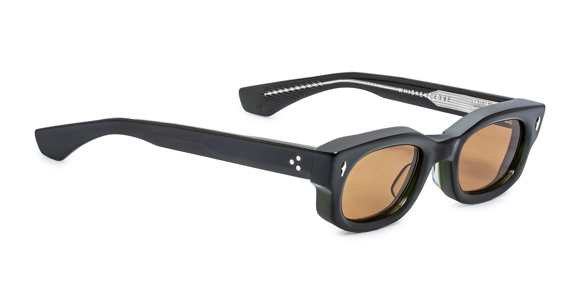 Ottica Mondello Roma - Jacques Marie Mage - JMMWC-18L - WHISKEYCLONE - BORNEO - Acetate - shape Rectangular - green - EYEWEAR - SUNGLASSES - Unisex,Uomo,Donna,Women,Men - lens orange - Made In Japan