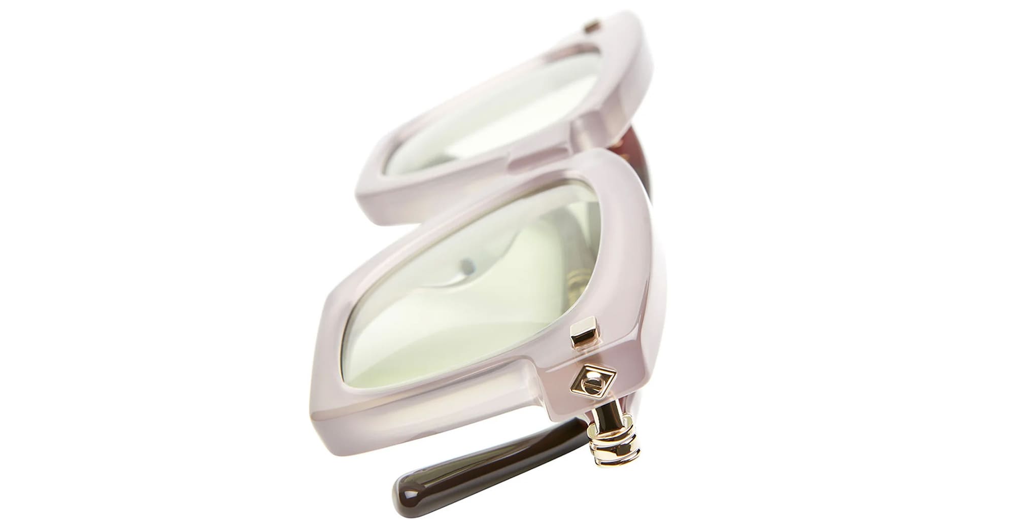 Ottica Mondello Roma - Kuboraum - KRS0J5VP00000020 - MASK J5 VP - VIOLET PETAL - Acetate - shape Squared - violet - EYEWEAR - SUNGLASSES - Unisex,Uomo,Donna,Women,Men - lens light green - Made In Italy