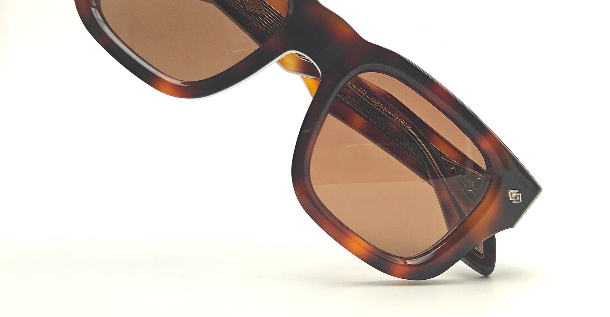 Ottica Mondello Roma - Daizo - A-S001e-H1-PG01 - PETE - HAVANA CLASSIC / GREEN LENS - Acetate - shape  - Havana - EYEWEAR - SUNGLASSES - Unisex,Uomo,Donna,Women,Men - lens  - Made In Japan