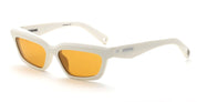 Ottica Mondello Roma - Jacquemus - JAC62C3SUN - SALON - WHITE / AMBER LENS - Acetate - shape Rectangular - White - EYEWEAR - SUNGLASSES - Donna,Women - lens amber - Made In Japan