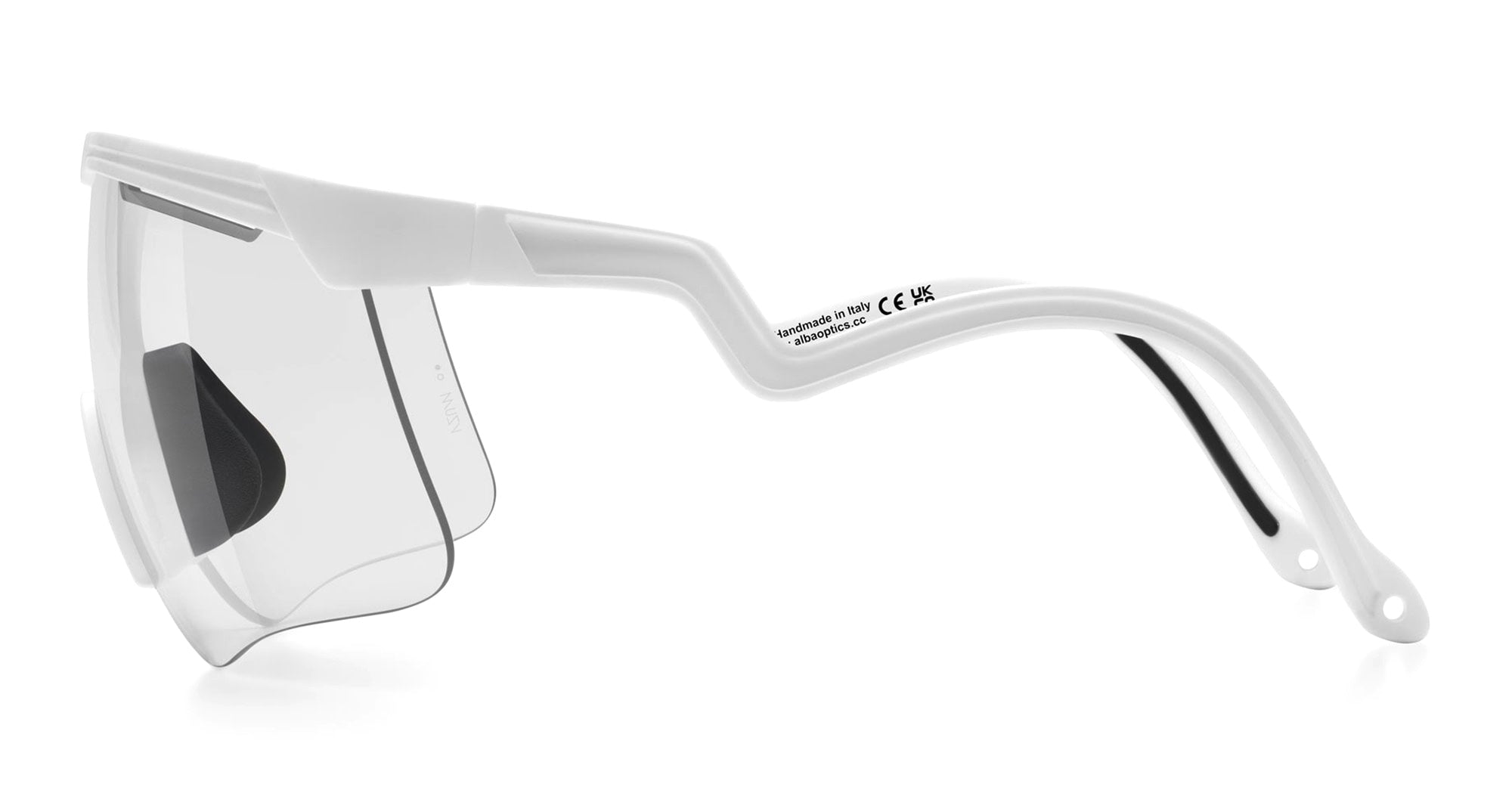 Ottica Mondello Roma - Alba Optics - 8050054516783 - DELTA - WHITE / VZUM F-LENS CLASSIC - Tr90 - shape Mask - White - EYEWEAR - SUNGLASSES - Unisex,Uomo,Donna,Women,Men - lens Grey - Made In Italy