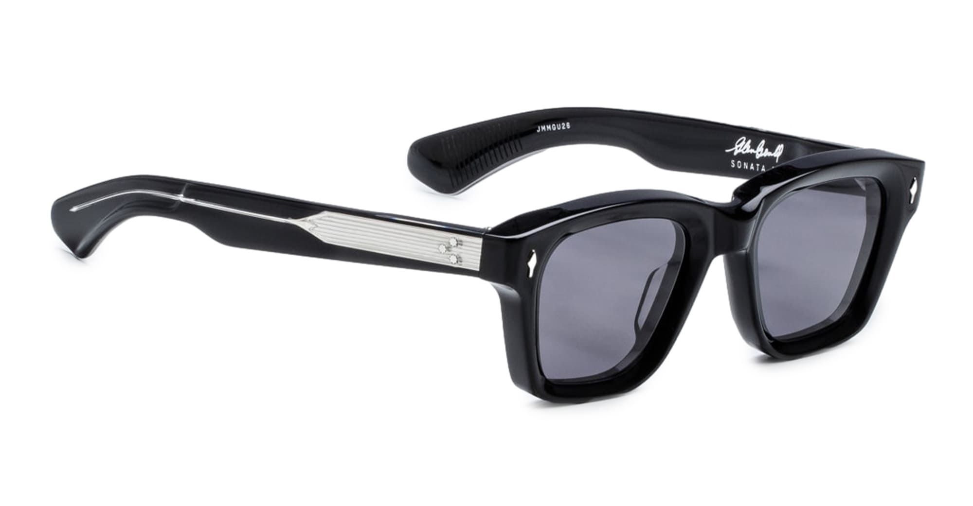 Ottica Mondello Roma - Jacques Marie Mage - JMMGU-26 - SONATA - SHADOW - Acetate - shape Squared - Black - EYEWEAR - SUNGLASSES - Unisex,Uomo,Donna,Women,Men - lens Black - Made In Japan