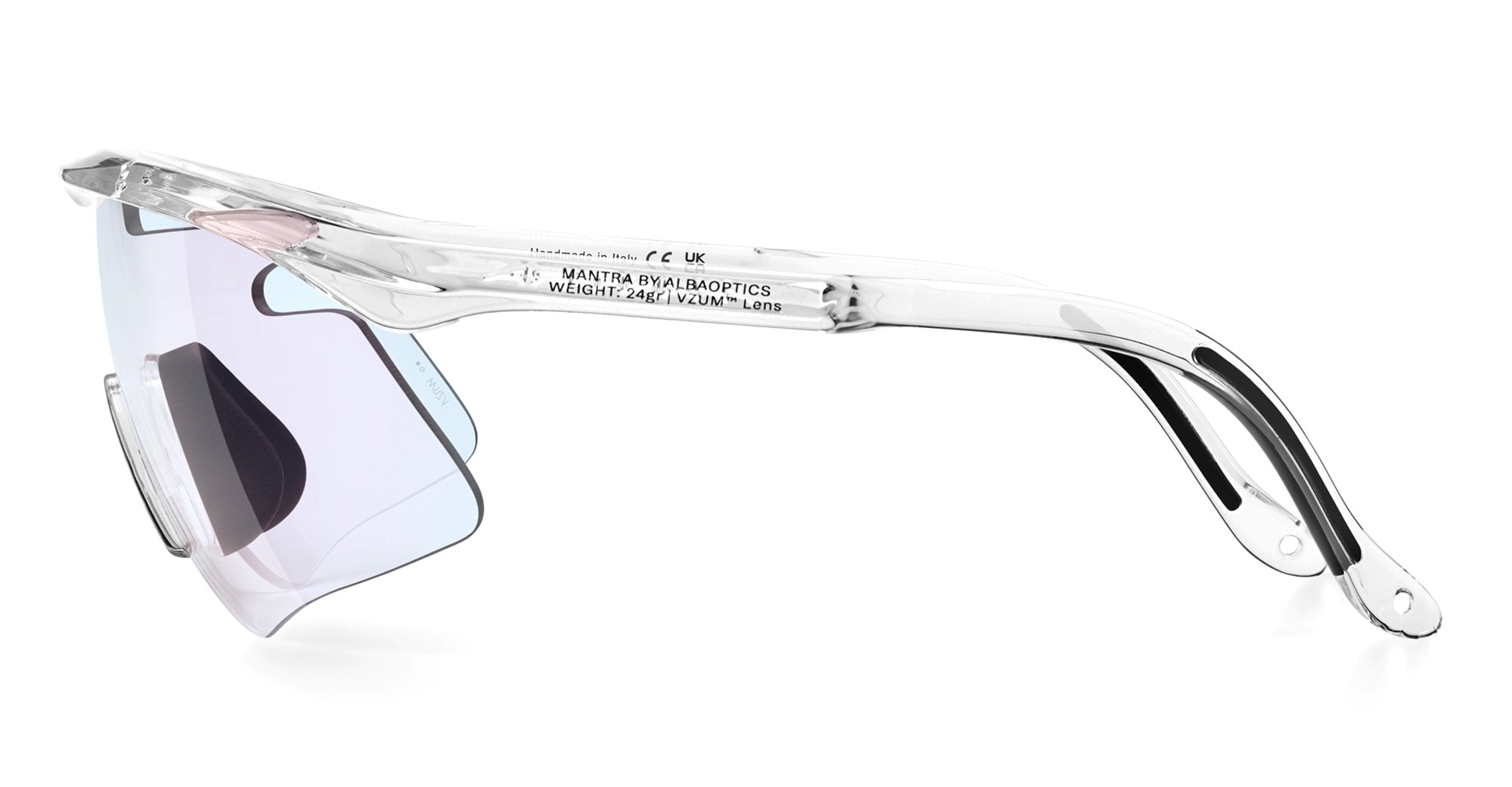Ottica Mondello Roma - Alba Optics - 8050054518787 - MANTRA - CRYSTAL GLOSSY / VZUM F-LENS FIRE - Tr90 - shape Mask - Crystal - EYEWEAR - SUNGLASSES - Unisex,Uomo,Donna,Women,Men - lens red - Made In Italy
