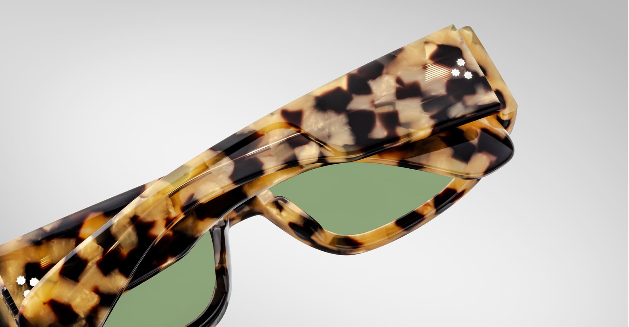 Ottica Mondello Roma - Jacques Marie Mage - JMMRM-15J - ROMI - GOLD DUST - Acetate - shape Rectangular - Havana - EYEWEAR - SUNGLASSES - Unisex,Uomo,Donna,Women,Men - lens Green - Made In Japan