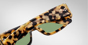 Ottica Mondello Roma - Jacques Marie Mage - JMMRM-15J - ROMI - GOLD DUST - Acetate - shape Rectangular - Havana - EYEWEAR - SUNGLASSES - Unisex,Uomo,Donna,Women,Men - lens Green - Made In Japan