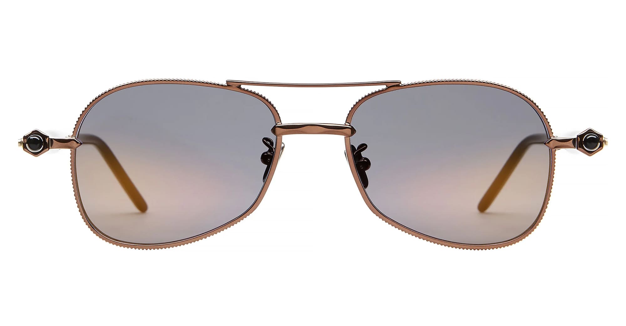 Ottica Mondello Roma - Kuboraum - KRSP75BZB00000GF - MASK P75 BZB - BRONZE - metal, acetate - shape Pilot - bronze brown - EYEWEAR - SUNGLASSES - Unisex,Uomo,Donna,Women,Men - lens bronze - Made In Italy