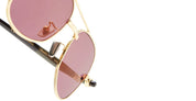 Ottica Mondello Roma - Kuboraum - KRSP75GDM00000FK - MASK P75 GDM - GOLD - metal, acetate - shape Pilot - Gold - EYEWEAR - SUNGLASSES - Unisex,Uomo,Donna,Women,Men - lens Pink - Made In Italy