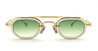 Ottica Mondello Roma - Sato - AVIOR-T-YG-P-1 - AVIOR - YELLOW GOLD / PLATINUM - Titanium - shape Octagonal - yellow gold - EYEWEAR - SUNGLASSES - Uomo,Men - lens Gradient green - Made In Japan