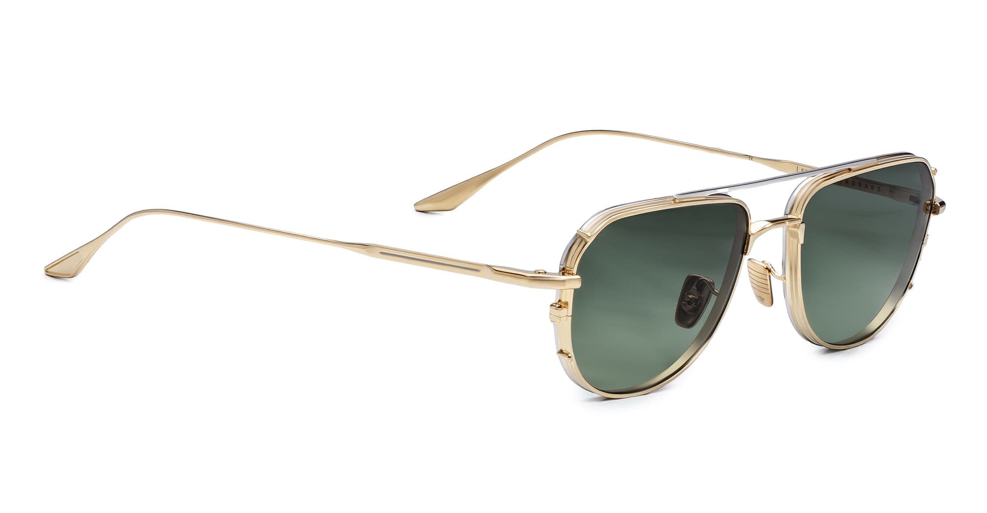 Ottica Mondello Roma - Jacques Marie Mage - JMMCEN-12M - CENDRAS - MUSKET - Titanium - shape Pilot - Gold - EYEWEAR - SUNGLASSES - Unisex,Uomo,Donna,Women,Men - lens Green - Made In Japan