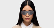 Ottica Mondello Roma - Mykita - 10301218 - MR008 MH82 - Cashmere Silver / Black / Silver Lens - stainless steel - shape Mask - silver, black - EYEWEAR - SUNGLASSES - Unisex,Uomo,Donna,Women,Men - lens silver - Made In Germany