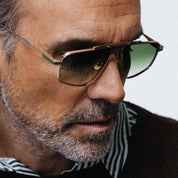 Ottica Mondello Roma - T HENRI - DME-007 - DROPHEAD - ENVY - Titanium - shape Aviator - rose gold - EYEWEAR - SUNGLASSES - Unisex,Uomo,Donna,Women,Men - lens Gradient green - Made In Japan