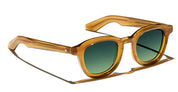 Ottica Mondello Roma - Moscot - OR-DAH-S47240208-TA - DAHVEN  (47) - BLONDE / FOREST WOOD LENS - Acetate - shape Panto - brown - EYEWEAR - SUNGLASSES - Unisex,Uomo,Donna,Women,Men - lens Gradient green - Made In China