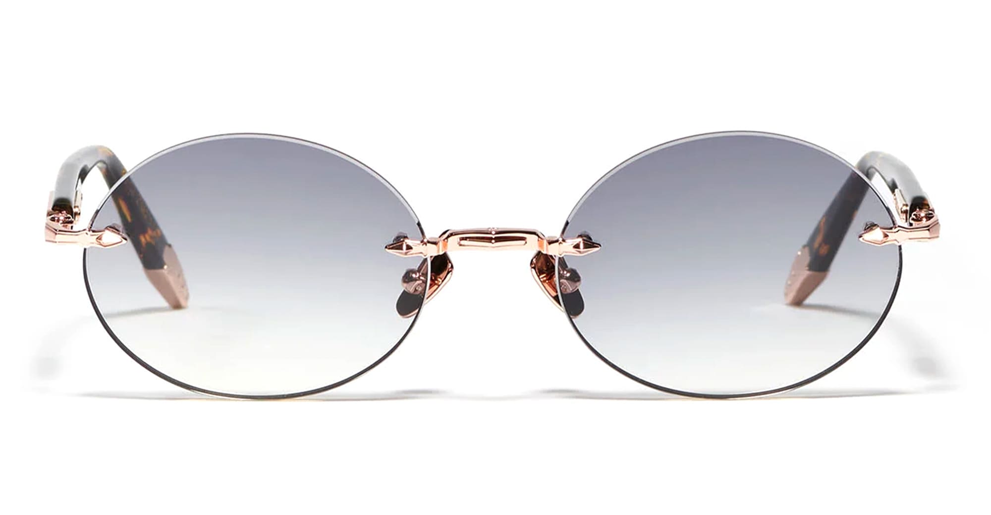 Ottica Mondello Roma - John Dalia - R05-C512 - R05 -  C512 18k Rose Gold - stainless steel - shape Round - rose gold - EYEWEAR - SUNGLASSES - Unisex,Uomo,Donna,Women,Men - lens Gradient grey - Made In France