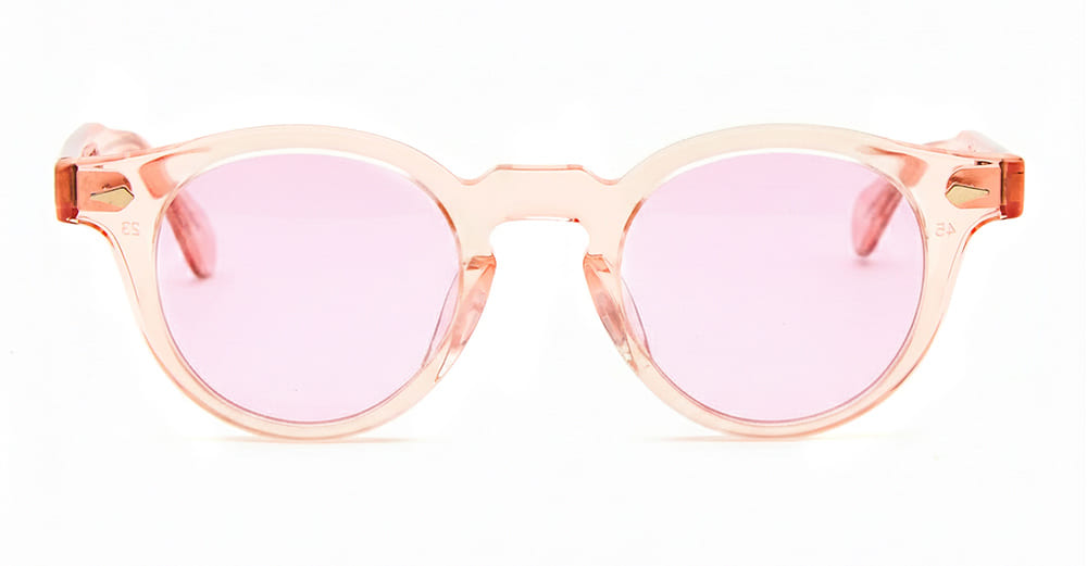Ottica Mondello Roma - Julius Tart - JTPL-021H-4B-FP-06 - HAROLD 43/23 - FRESH PINK / PINK LENS - Acetate - shape Panto - pink - EYEWEAR - SUNGLASSES - Unisex,Uomo,Donna,Women,Men - lens Pink - Made In Japan