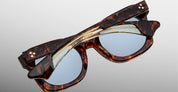 Ottica Mondello Roma - Jacques Marie Mage - JMMLG-5C - ELMYR - ARGYLE - titanium, acetate - shape Panto - Havana - EYEWEAR - SUNGLASSES - Unisex,Uomo,Donna,Women,Men - lens Blue - Made In Japan