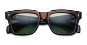 Ottica Mondello Roma - Jacques Marie Mage - JMMTR-13W - TORINO - ZOLTAR - Acetate - shape Squared - brown - EYEWEAR - SUNGLASSES - Uomo,Men - lens Green - Made In Japan