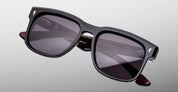 Ottica Mondello Roma - Jacques Marie Mage - JMMWY-6P - WESLEY - BLOODSTONE - Acetate - shape Squared - Black - EYEWEAR - SUNGLASSES - Unisex,Uomo,Donna,Women,Men - lens Grey - Made In Japan