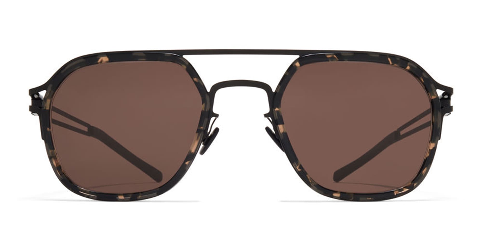 Ottica Mondello Roma - Mykita - 10085037 - LEELAND - A16 BLACK / ANTIGUA BROWN - stainless steel - shape Squared - Black - EYEWEAR - SUNGLASSES - Uomo,Men - lens Brown - Made In Germany