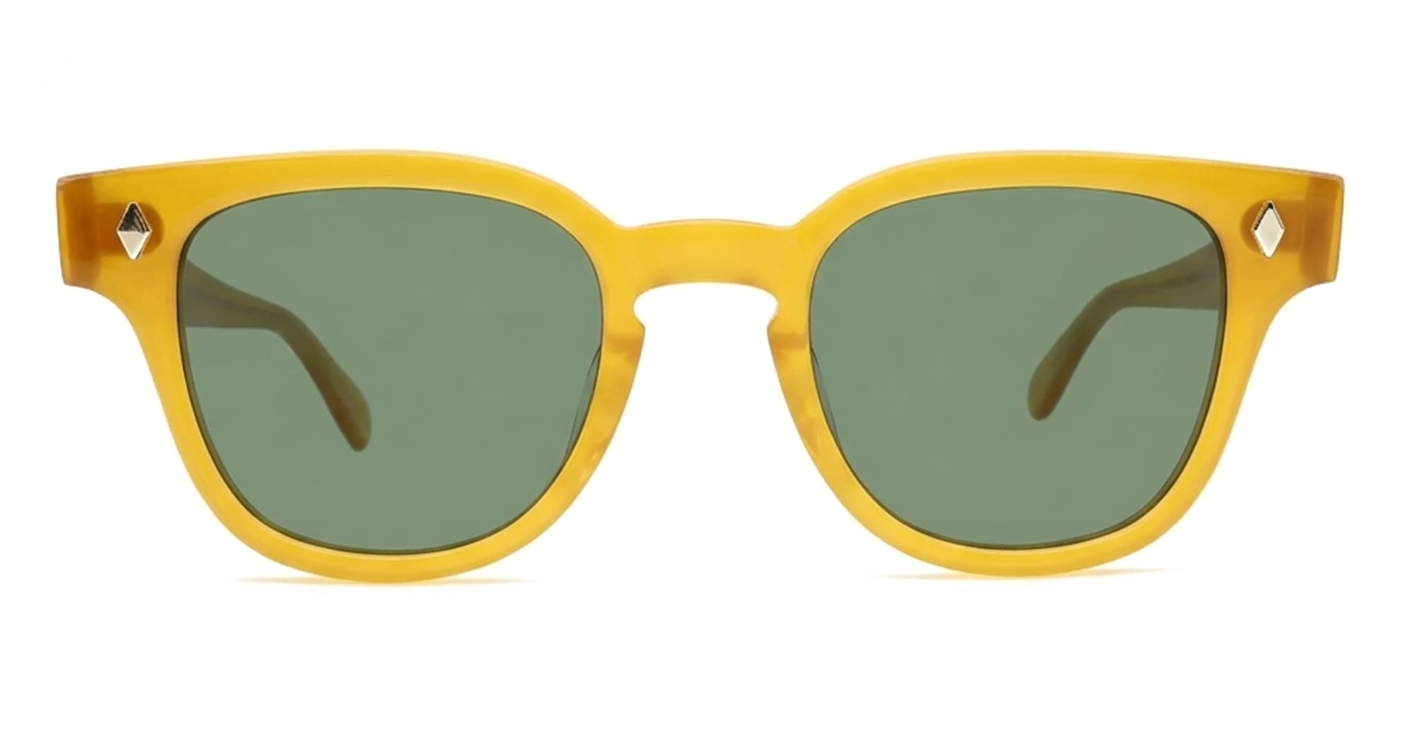  GREEN LENS - Acetate - shape Panto - yellow - EYEWEAR - SUNGLASSES - Unisex,Uomo,Donna,Women,Men - lens Green - Made In Japan