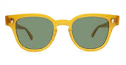 Ottica Mondello Roma - Julius Tart - JTPL-007S-2B-GN-30 - BRYAN 46X22 - VINTAGE YELLOW / GREEN LENS - Acetate - shape Panto - yellow - EYEWEAR - SUNGLASSES - Unisex,Uomo,Donna,Women,Men - lens Green - Made In Japan
