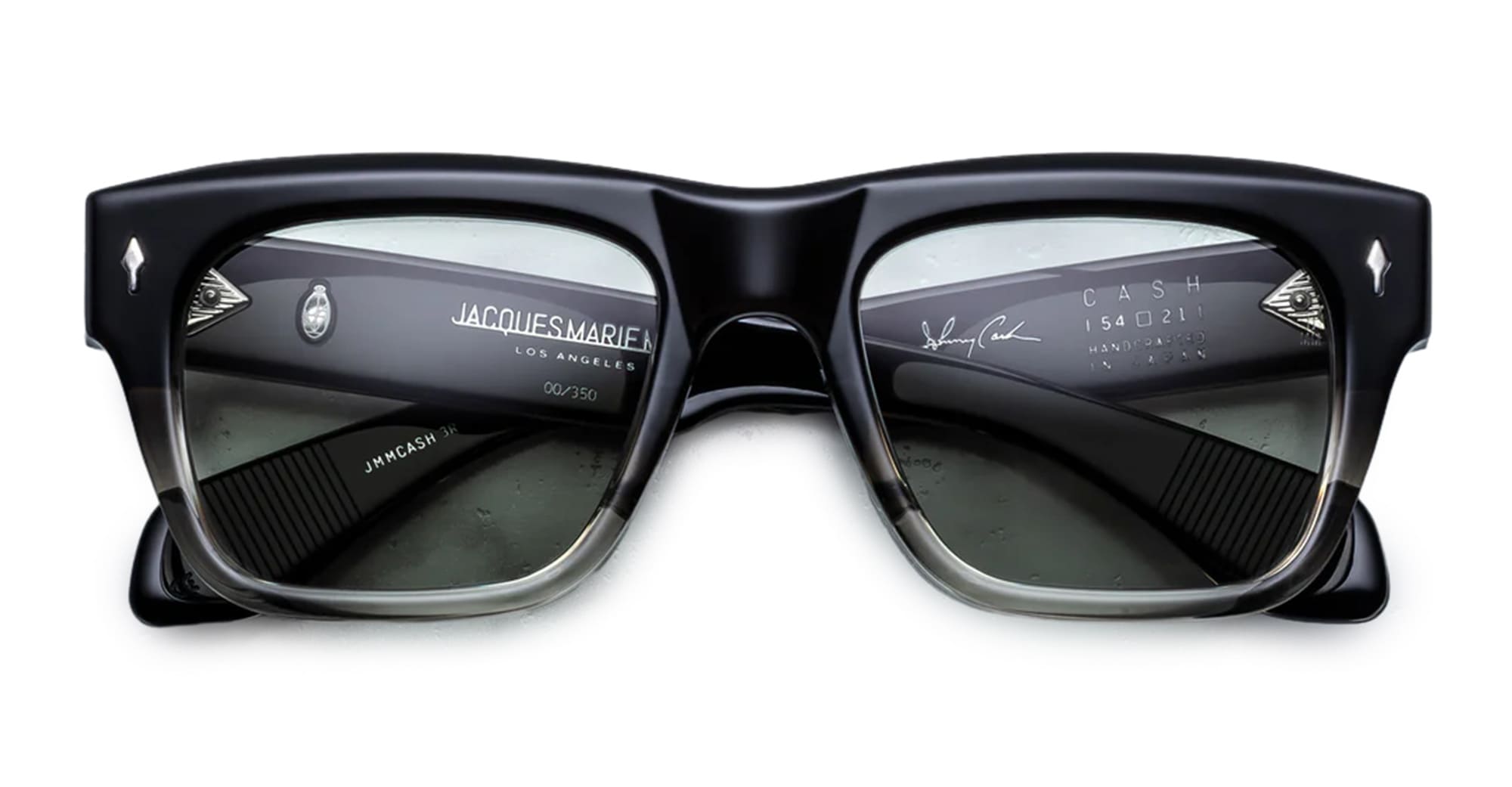 Ottica Mondello Roma - Jacques Marie Mage - JMMCASH-3R - JOHNNY CASH BY JMM: CASH - BLACK FADE - Acetate - shape  - Black - EYEWEAR - SUNGLASSES - Uomo,Men - lens  - Made In Japan