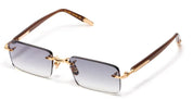 Ottica Mondello Roma - John Dalia - R01-C531 - R01 - C531 Yellow Gold 18K - Metal - shape Rectangular - Gold - EYEWEAR - SUNGLASSES - Unisex,Uomo,Donna,Women,Men - lens Gradient grey - Made In France